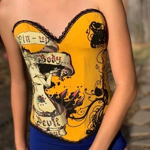 Corset Boned ‘Pin Up Body Devil’